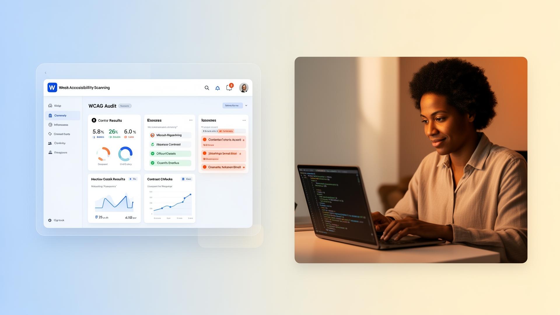 Accessibility expert reviewing digital accessibility findings